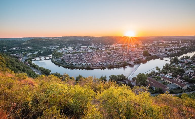 Coucher de soleil sur Cahors